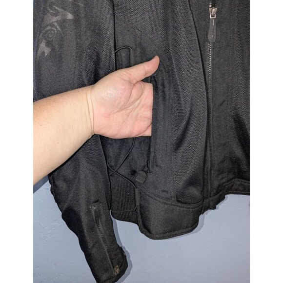 Scorpion Exo Women Blk Motorcycle Jacket Lg Quilted Zippered Cuffs liner - Picture 16 of 16